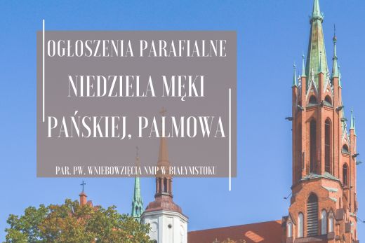 Niedziela Palmowa, 29.03.2026 r.