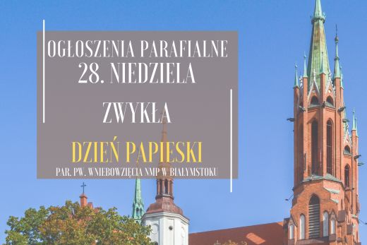28. Niedziela Zwykła, Dzień Papieski, 12.10.2025 r.