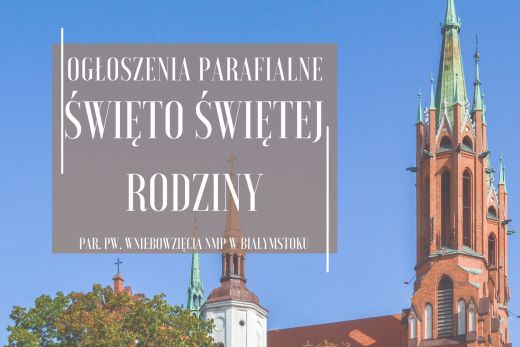 Święto Świętej Rodziny, 28.12.2025 r.